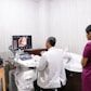 Live 4D ultrasound session on screen