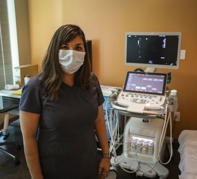 Inside our private ultrasound studio